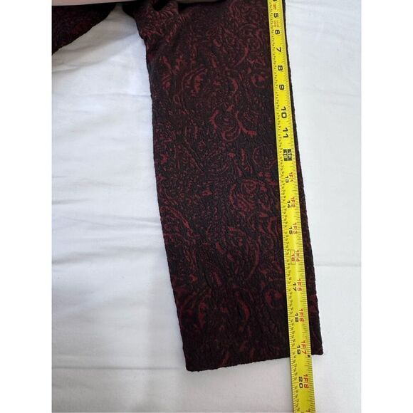 NWT Talbots 3/4 Sleeve Floral Pattern Dress Sz 1X Red Black Ruched Office Party - Picture 6 of 9